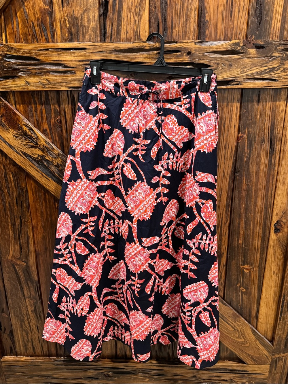 Tommy Hilfiger Floral Paisley Batik cotton maxi skirt with pockets